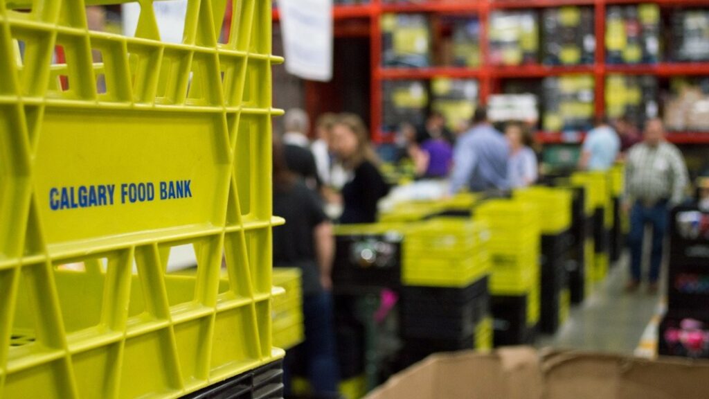 Calgary Food Bank - food sorting warehouse